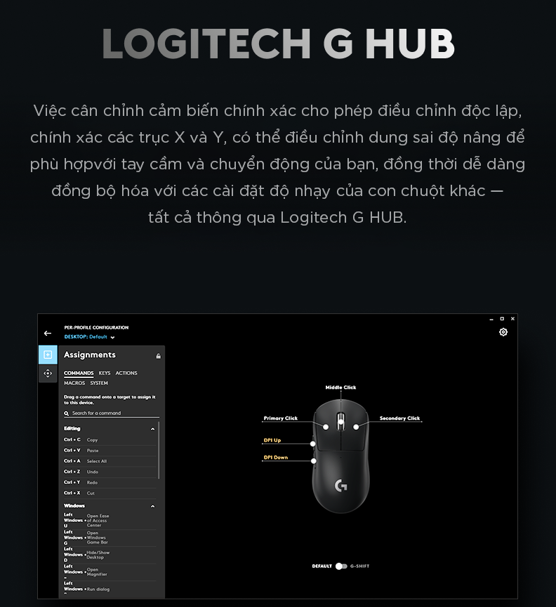 Mô tả Chuột gaming Logitech G PRO X SUPERLIGHT 2 Lightspeed Switch LightForce - 11