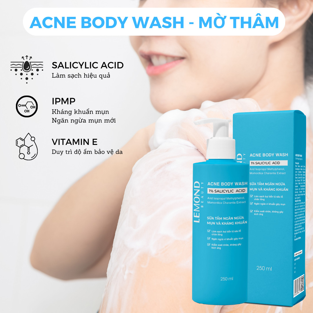 Mô tả Sữa Tắm Sạch Mụn Lưng Giảm Thâm Mụn ALFASEPT Lemond Acne Body Wash 250ml Chiết Xuất Khổ Qua Ngừa Mụn, Dưỡng Ẩm Da - 2