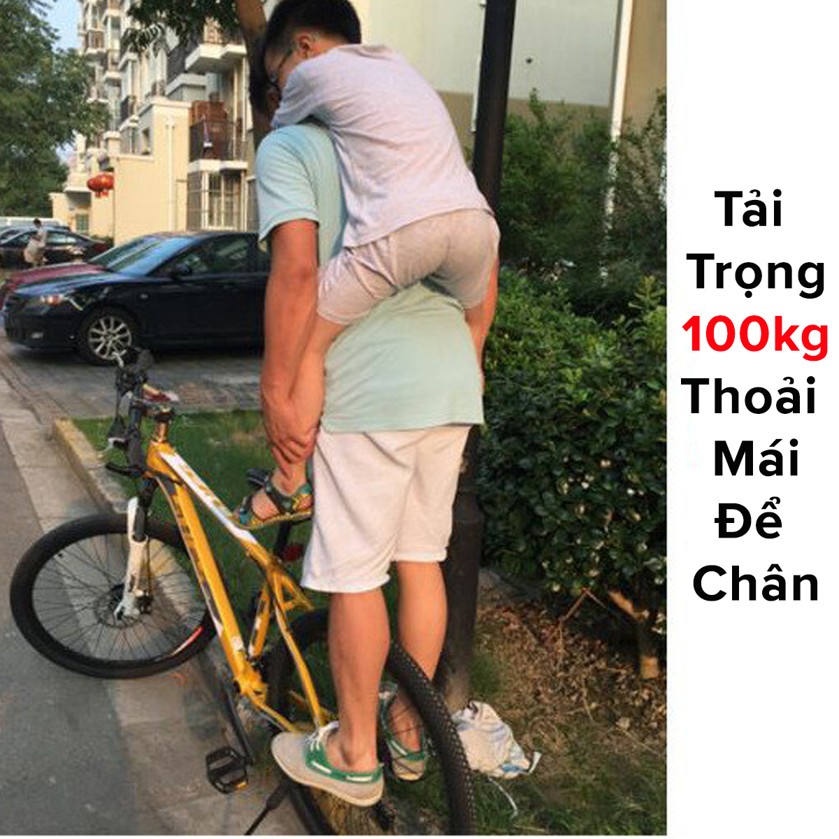 Mô tả Giá Để Chân Sau Xe Đạp Chịu Tải Trọng 100kg Có Thể Gấp Gọn – Bộ 2 Chiếc Giá Để Chân Chính Hãng Amalife - 3