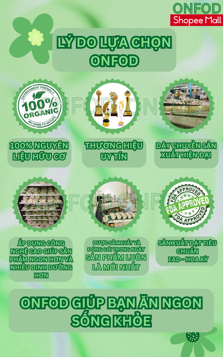 Mô tả Bánh gạo lứt rong biển hữu cơ ONFOD ăn kiêng giảm cân cho người tiểu đường mẹ bầu eat clean 125g 24 cái - 6