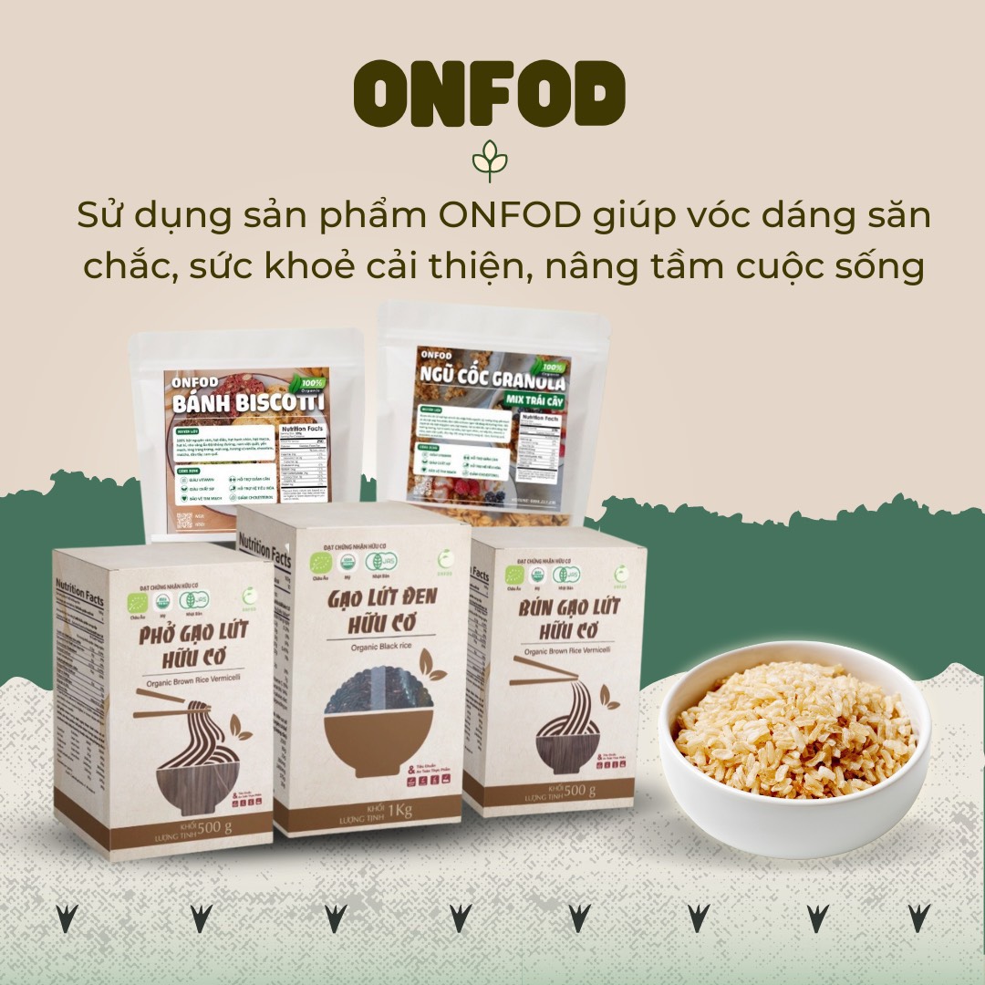 Mô tả Bánh gạo lứt rong biển hữu cơ ONFOD ăn kiêng giảm cân cho người tiểu đường mẹ bầu eat clean 125g 24 cái - 10