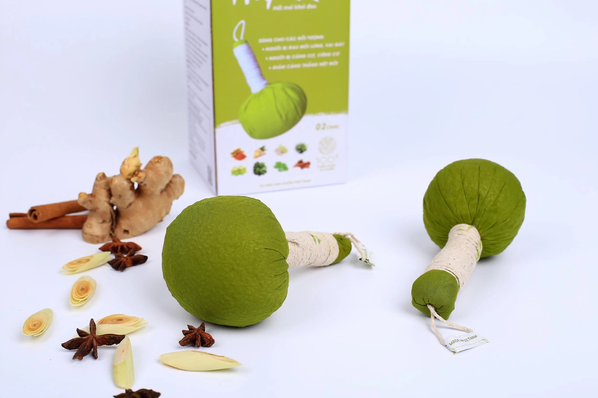 Mô tả Bóng Massage Thảo Dược Hapaku 140g, Massage Toàn Thân Giảm Đau Nhức Cơ Thể - 1