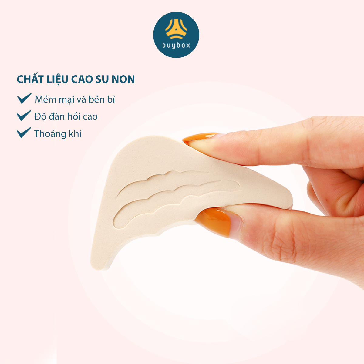 Mô tả 2 cặp miếng lót mũi giày nam cao su non đệm êm ngón chân - buybox - BBPK50 - 2
