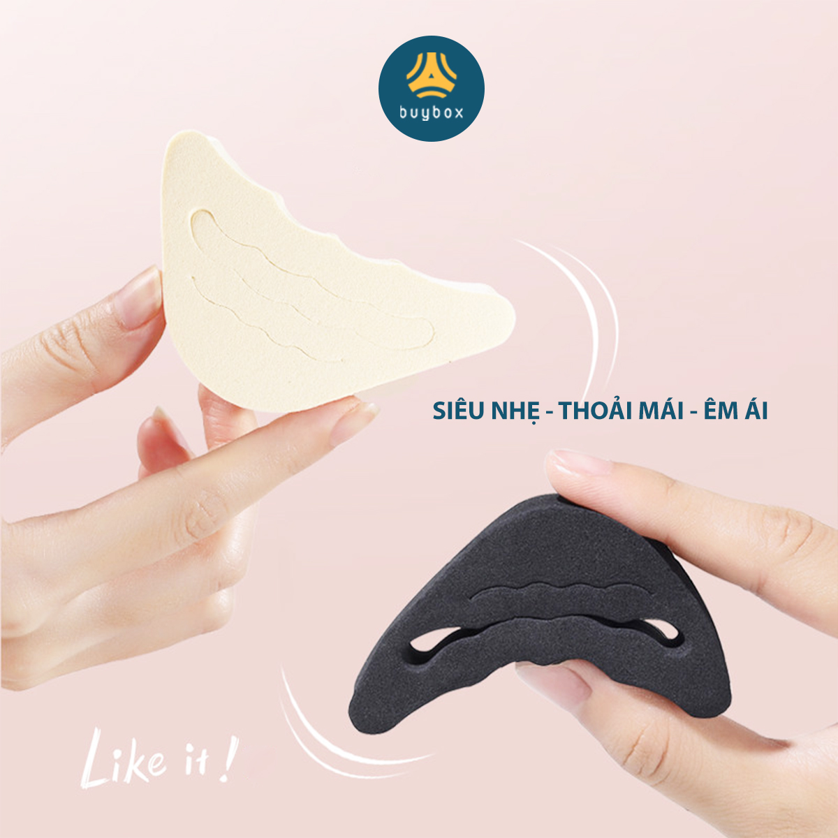 Mô tả 2 cặp miếng lót mũi giày nam cao su non đệm êm ngón chân - buybox - BBPK50 - 3
