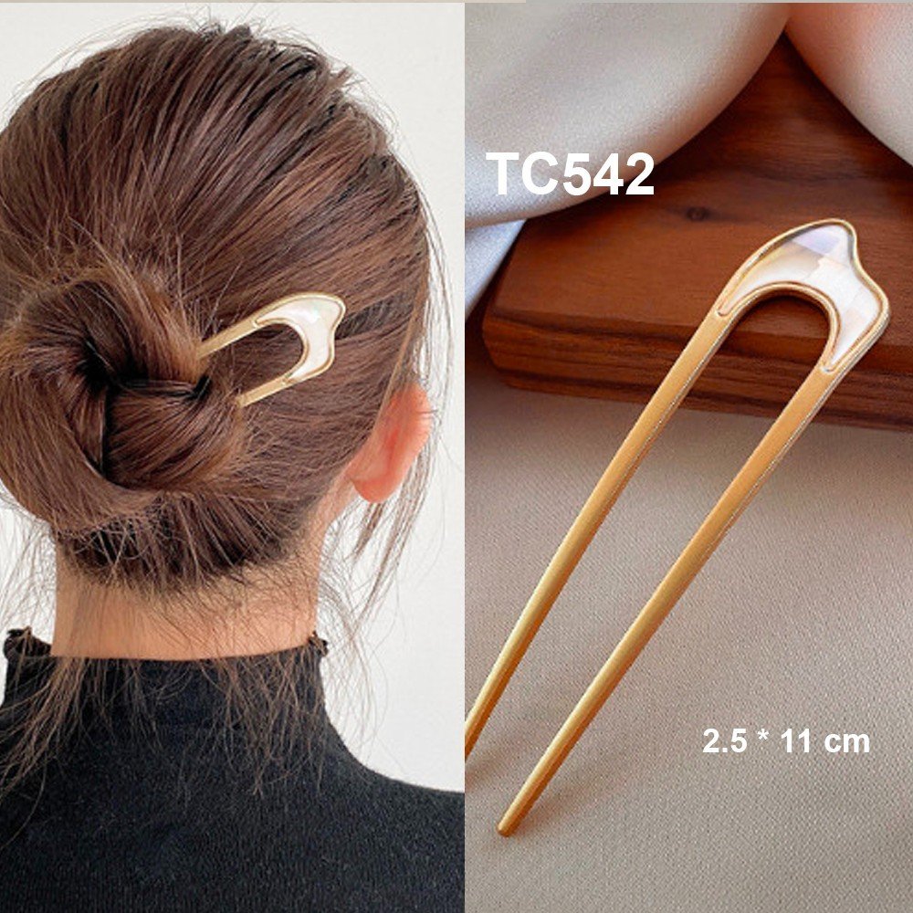 Mô tả GOTI – Trâm Cài Tóc Gọng Kim Loại Trắng Bạc Đơn Giản Thanh Lịch Làm Quà Tặng Cho Nữ TC543 - 9