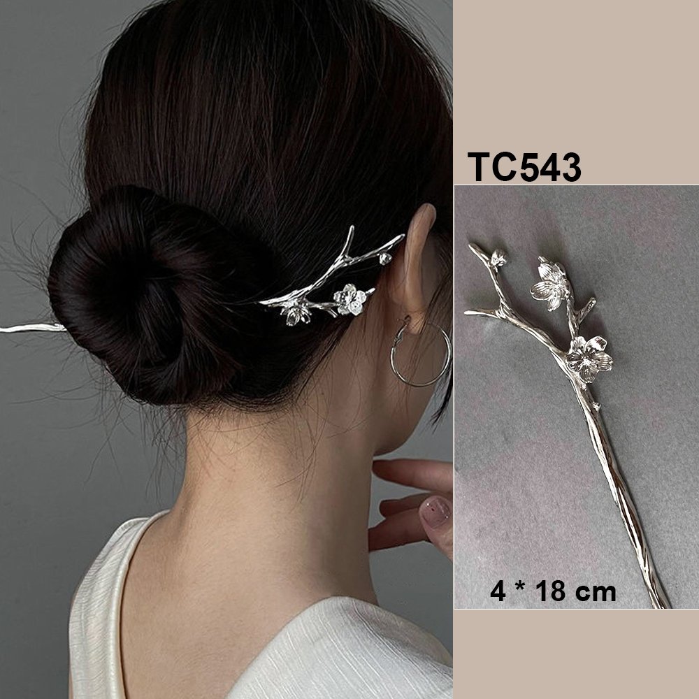 Mô tả GOTI – Trâm Cài Tóc Gọng Kim Loại Trắng Bạc Đơn Giản Thanh Lịch Làm Quà Tặng Cho Nữ TC543 - 1
