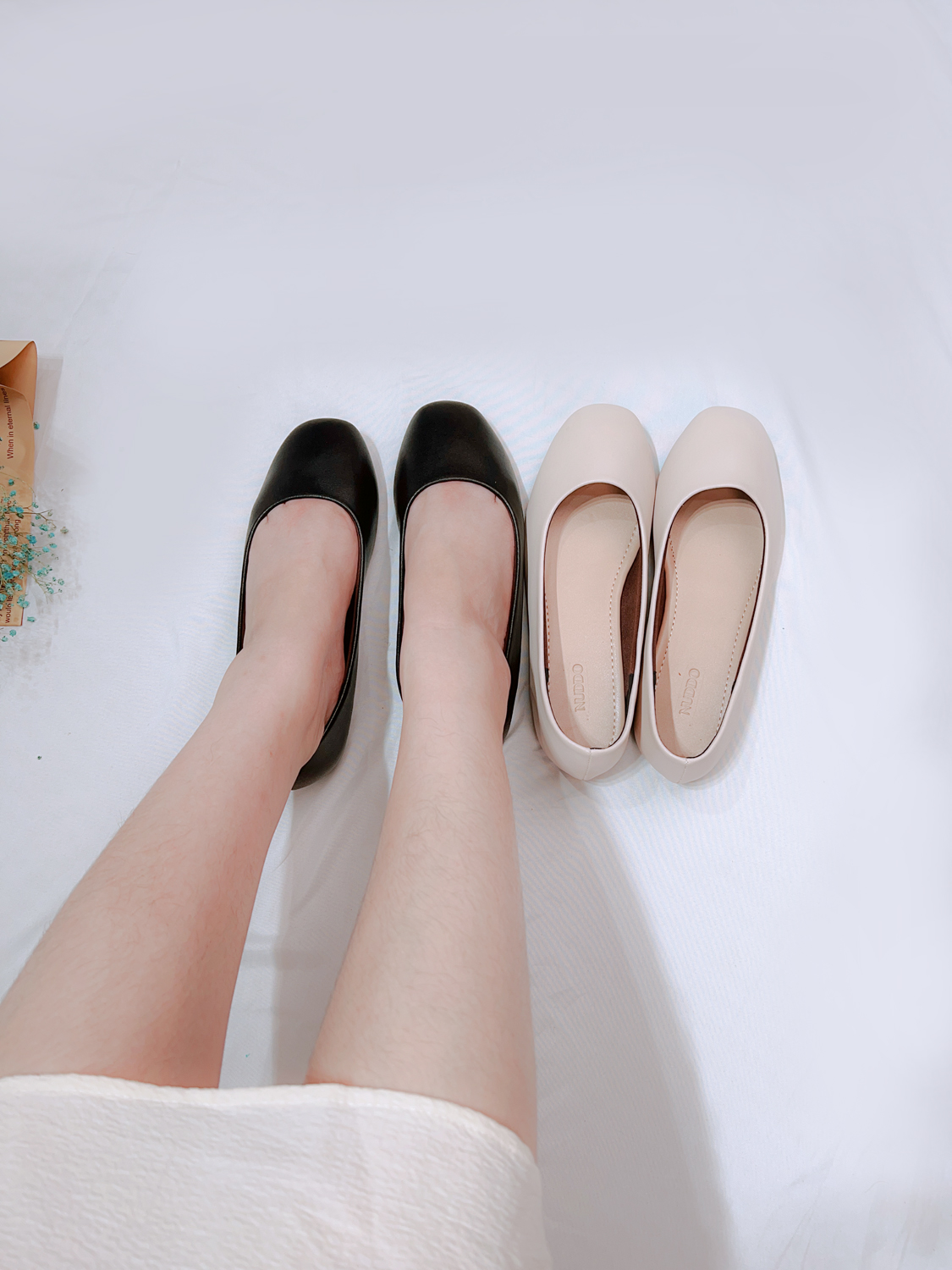 Mô tả Giày Bệt Nữ Búp Bê Da Thật Cao Cấp, Guốc Đế Bằng Mũi Vuông Trơn Da Mềm Siêu Êm NUDDO - NT006 - 1
