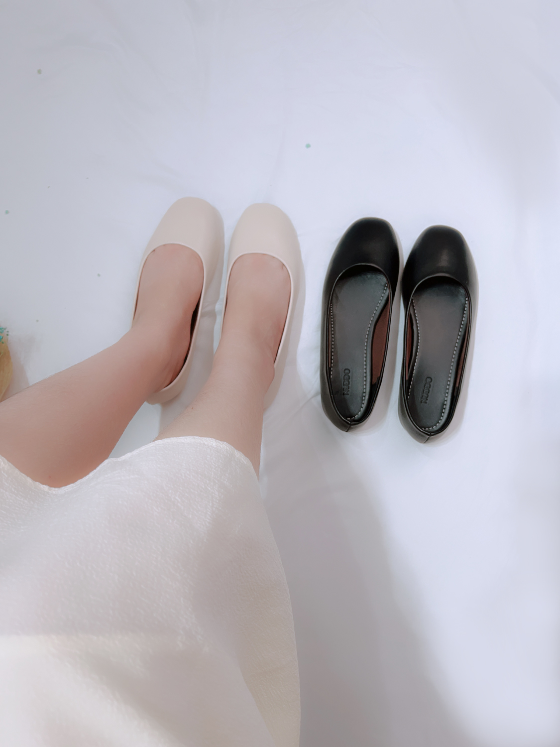Mô tả Giày Bệt Nữ Búp Bê Da Thật Cao Cấp, Guốc Đế Bằng Mũi Vuông Trơn Da Mềm Siêu Êm NUDDO - NT006 - 4