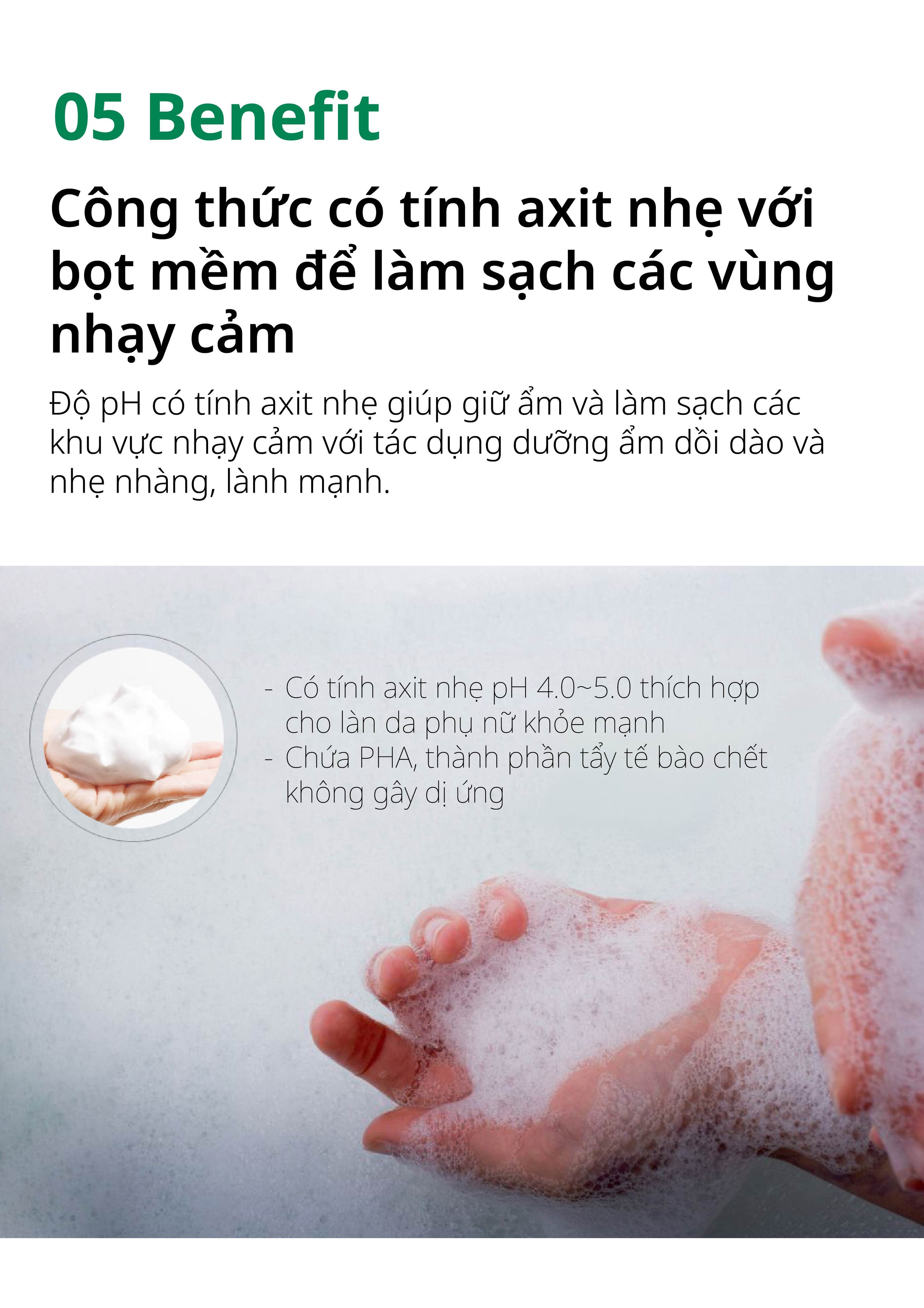 Mô tả Dung dịch vệ sinh dành cho nam Innergam Vegan Moisture For men Foam Wash 200ml - 8