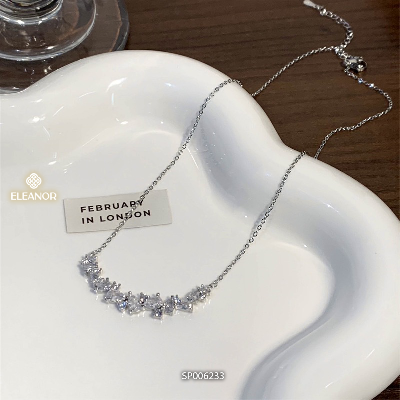 Mô tả Dây chuyền nữ titan Eleanor Accessories thiết kế đính đá lấp lánh phụ kiện trang sức vòng cổ 6233 - 2