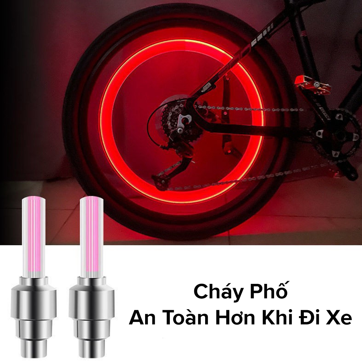 Mô tả Đèn Gắn Van Xe Đạp – Bộ 2 Chiếc Đèn LED Neon Gắn Van Xe Đạp Xe Máy Ô Tô Thể Thao Ngầu Lòi Chính Hãng Amalife - 9