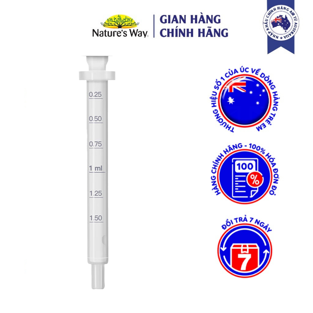 Mô tả Ống hút chính hãng đi kèm với DHA Nature's Way Drops Chất Liệu Nhựa Y Tế, Không Độc Hại, An Toàn Cho Trẻ - 1