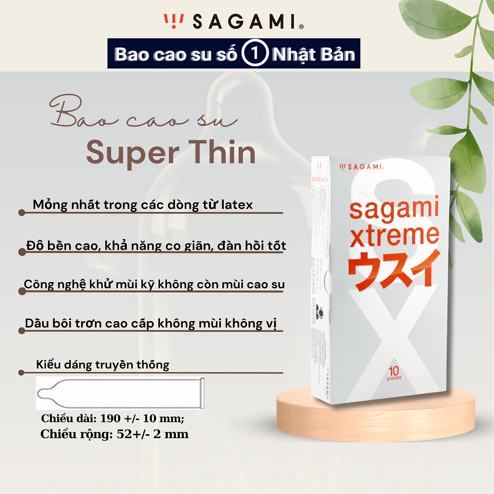 Bao cao su Sagami Xtreme - Superthin - bcs mỏng - kéo dài thời gian ...