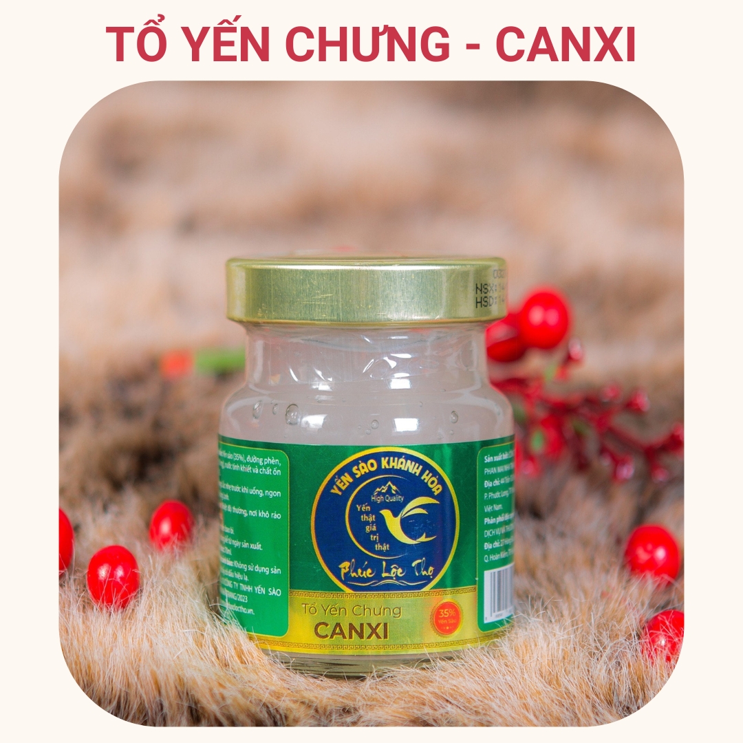 Mô tả Yến chưng sẵn Canxi,Tổ Yến Sào Khánh Hòa Phúc Lộc Thọ, Hũ yến chưng sẵn 35% hàm lượng yến trên 1 hũ 70ml - 1