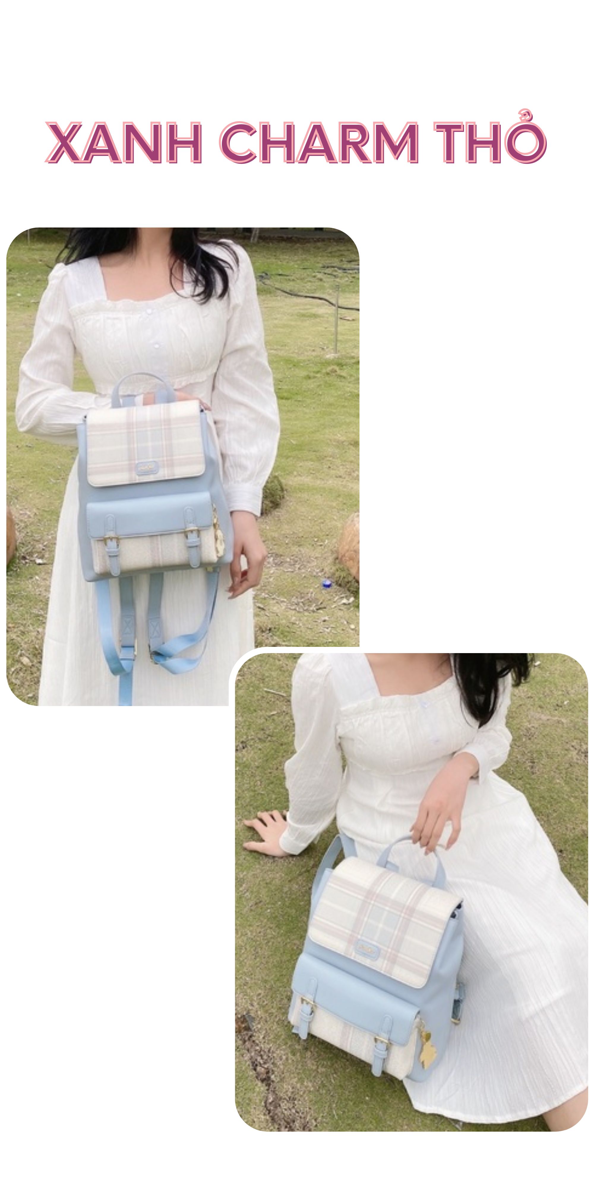 Mô tả Ba lô nữ đẹp Just Star thời trang size to dễ thương charm gấu ViAnh.vn Store 172855 - 9