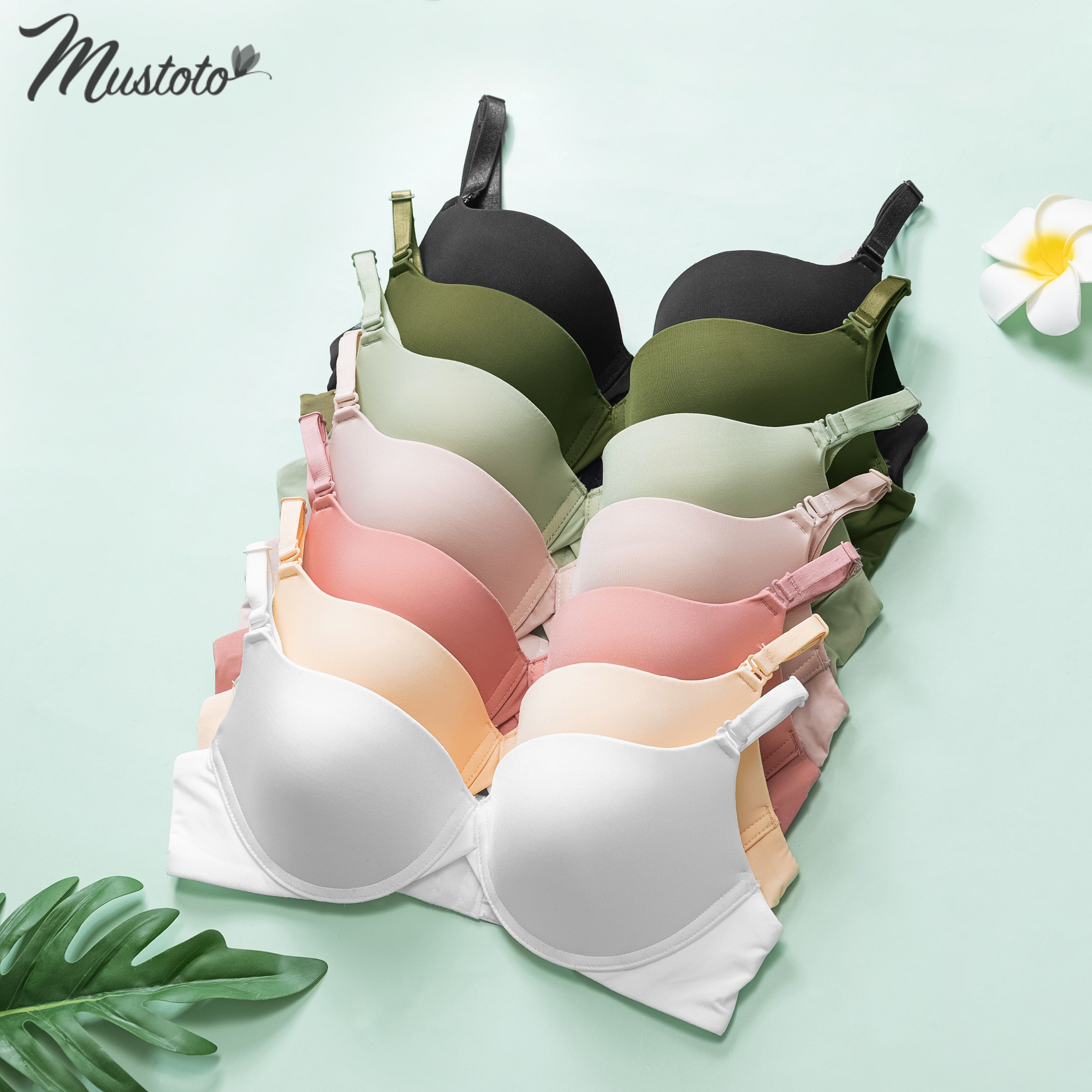 Mô tả Áo Lót Nữ Bra Mustoto Nâng Ngực Có Gọng Mút Vừa 2cm Bra Hop (MA26) - 8