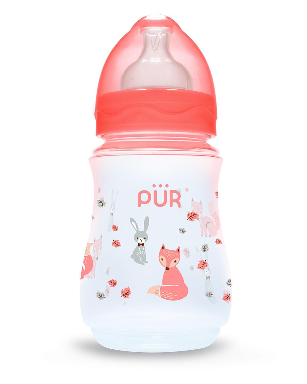 Mô tả Bình sữa cổ rộng đáy bầu Pur 250ml (có sẵn núm M cho bé 3-6th) - 1