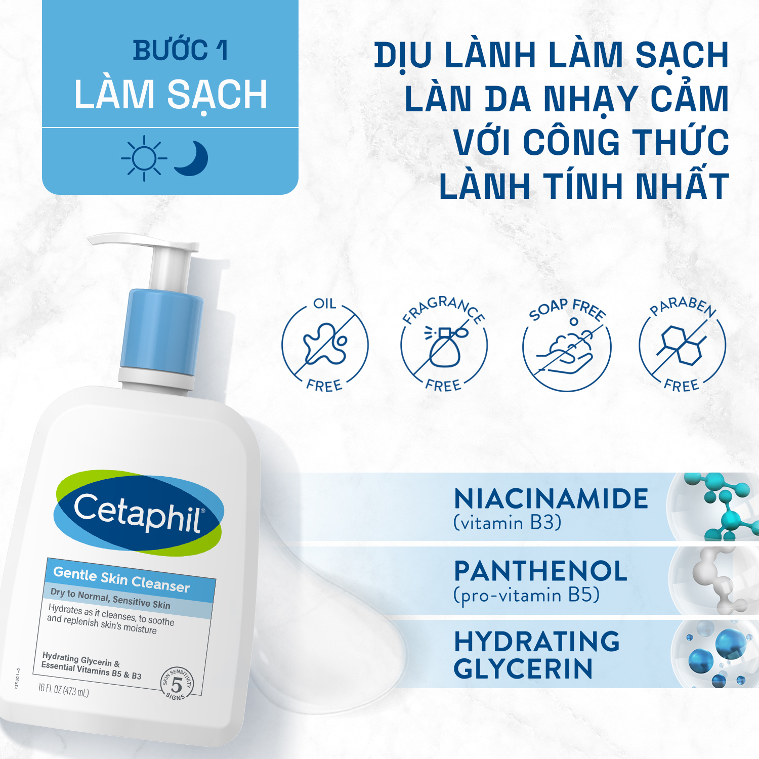 Mô tả [LIVE] Sữa rửa mặt dịu lành cho da nhạy cảm CETAPHIL GENTLE SKIN CLEANSER 1000ML - 7