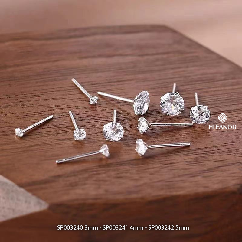 Mô tả Bông tai nữ nụ đính đá chuôi bạc 925 Eleanor Accessories khuyên tai basic phụ kiện trang sức 3240 - 2