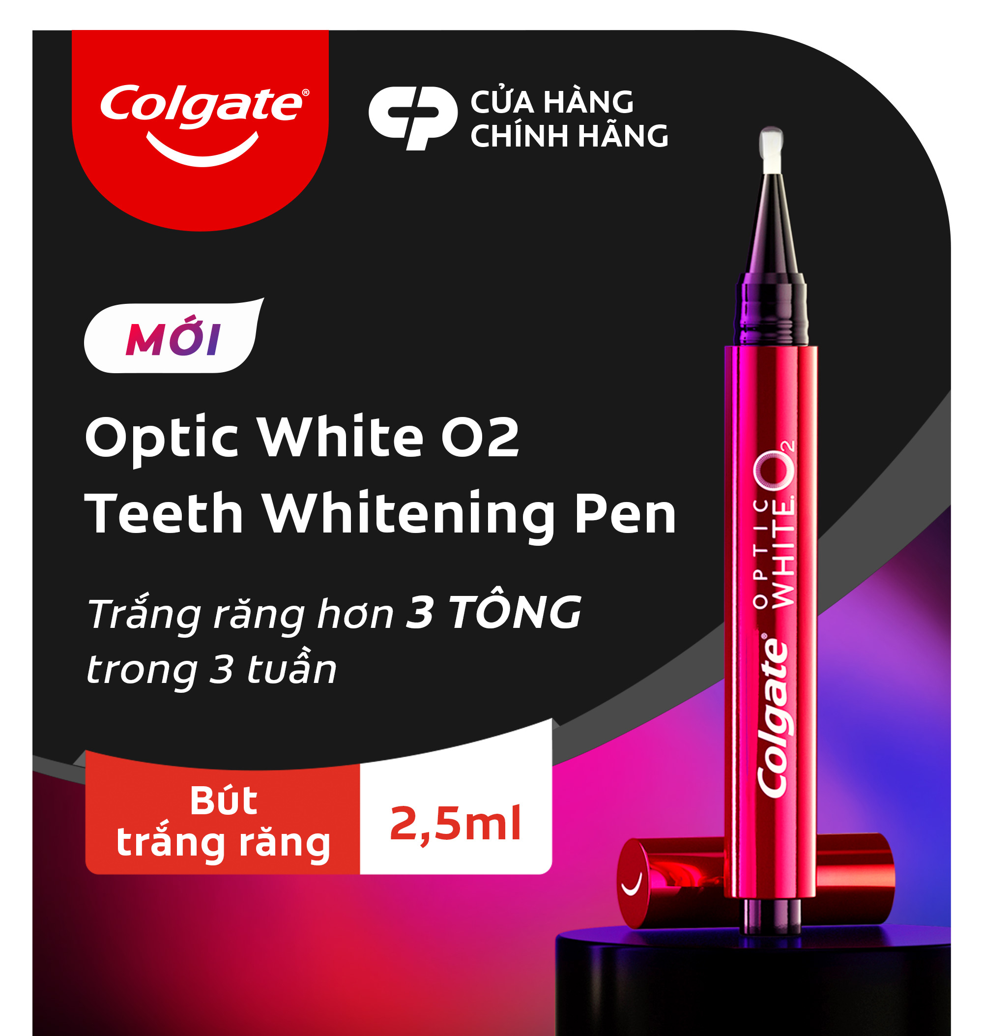 [duy Nhất Livestream 19.11] Bút Trắng Răng Colgate Optic White O2 2,5ml 