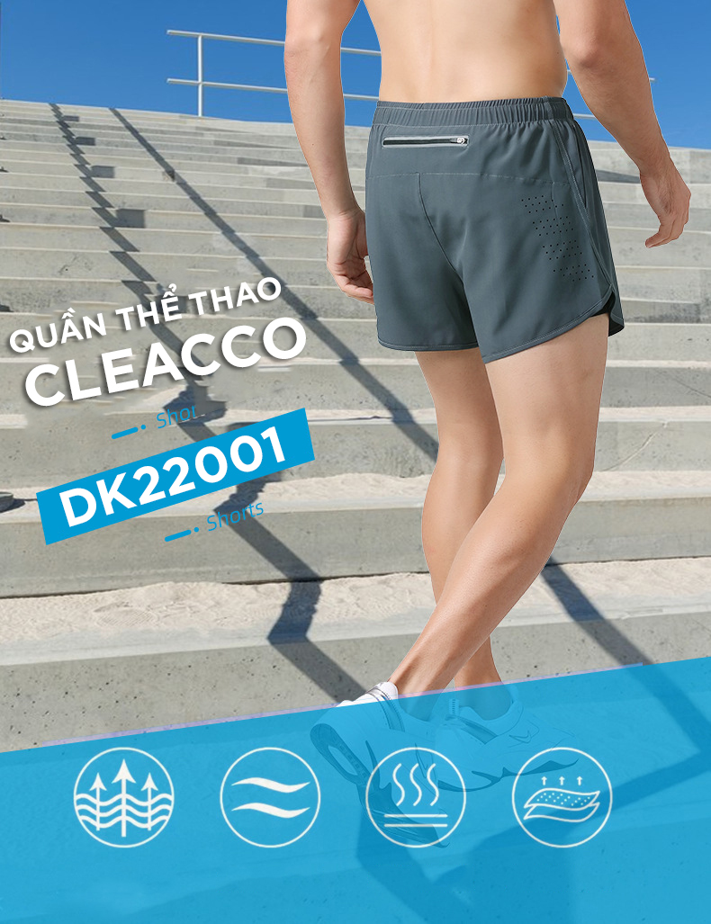 Mô tả Quần Chạy Bộ Nam Bảo Hành 12 Tháng Quần Thể Thao Nam Mỏng Thoáng Khí Có Túi Điện Thoại Cleacco DK22001 Boro Sport - 1