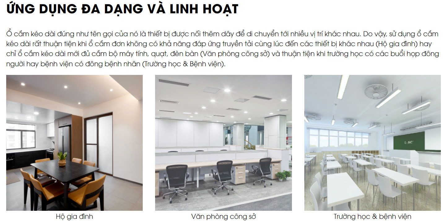 Mô tả Ổ cắm kéo dài 2m và 5m Rạng Đông - Model: OC05 3C/2M/10A - 4