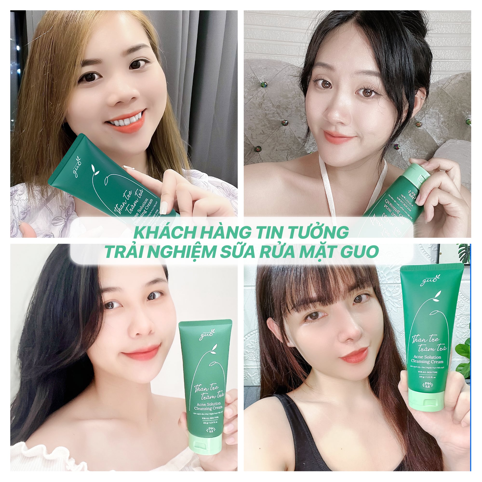 Mô tả Sữa Rửa Mặt Than Tre Tràm Trà An Toàn Cho Bà Bầu pH 5.5, Không Sulfate, Kiềm Dầu, Ngừa Mụn Hiệu Quả GUO 100g - 2