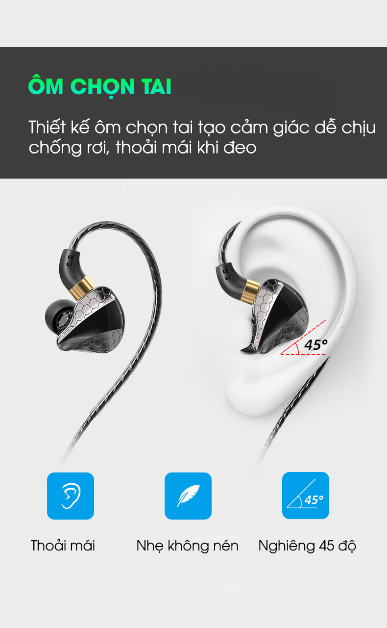 Thiết kế đeo ngược tai SIDOTECH S18