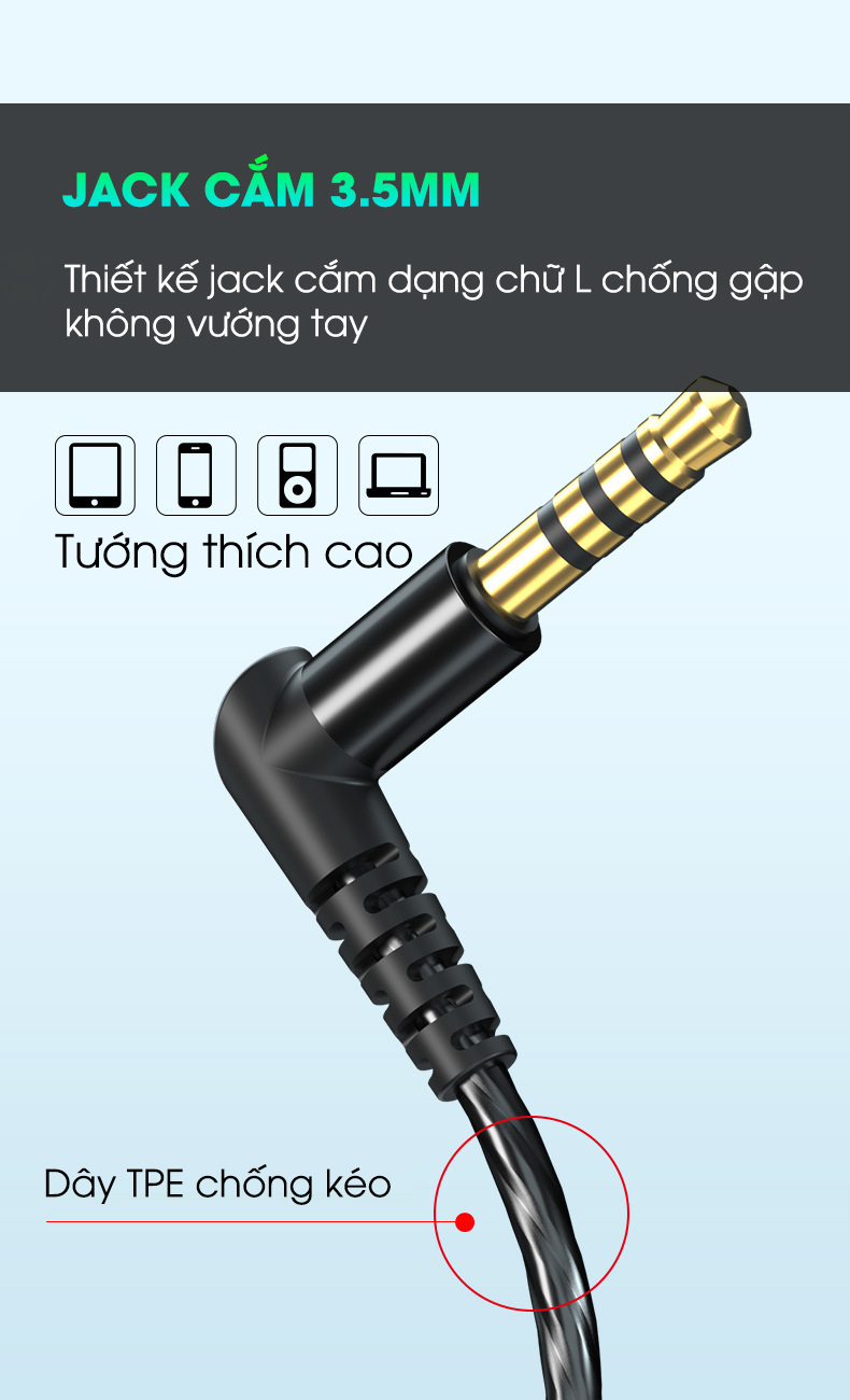 Tai Nghe Có Dây Nhét Tai Sidotech S18 Gaming In Ear Trong Suốt Phong