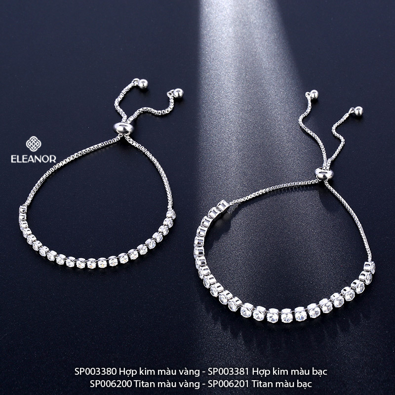 Mô tả Vòng tay nữ dây rút Eleanor Accessories đính đá phong cách Hàn Quốc phụ kiện trang sức lắc tay 3380 - 1