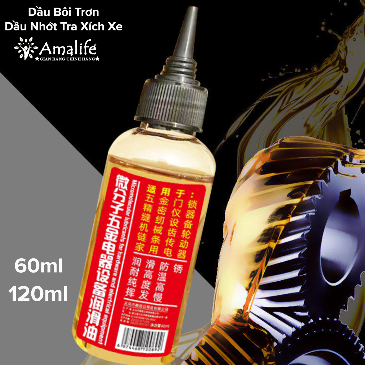 Mô tả Dầu Nhớt Tra Xích Xe Đạp, Vòng Bi, Động Cơ, Máy Móc, Ổ Khóa 60ml Chống Han Gỉ Bôi Trơn Máy Móc Chính Hãng Amalife - 1
