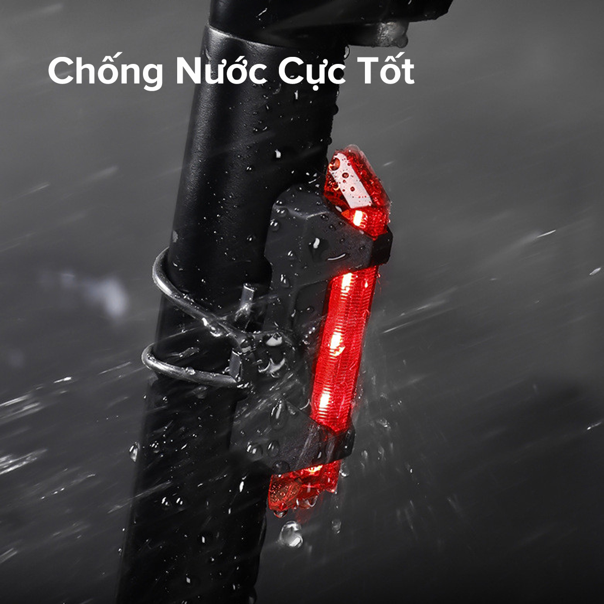 Mô tả Đèn Xe Đạp Hậu LED Có Pin Sạc USB Gắn Sau Xe Thể Thao Cảnh Báo An Toàn Nhấp Nháy Chính Hãng Amalife - 3