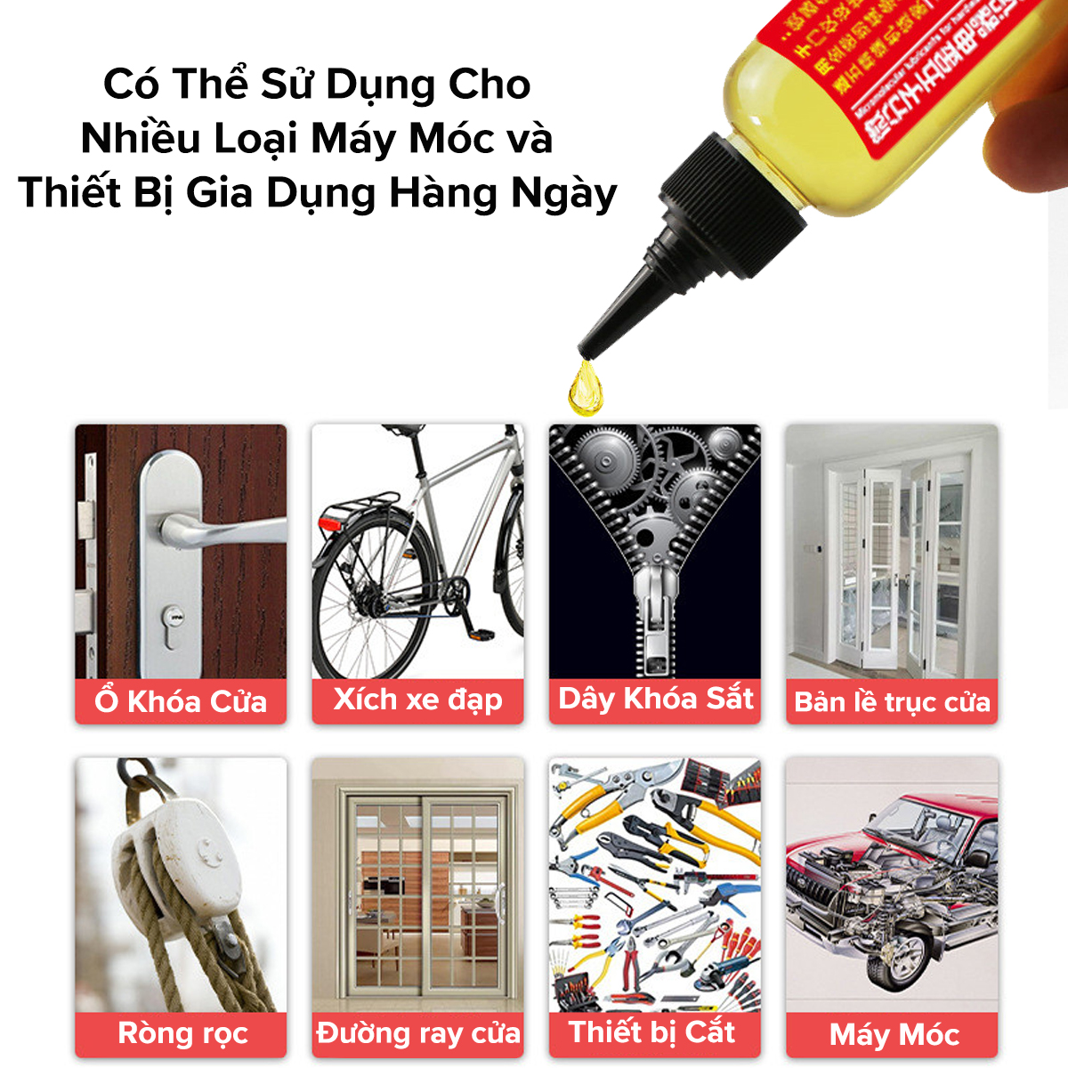 Mô tả Dầu Nhớt Tra Xích Xe Đạp, Vòng Bi, Động Cơ, Máy Móc, Ổ Khóa 60ml Chống Han Gỉ Bôi Trơn Máy Móc Chính Hãng Amalife - 3