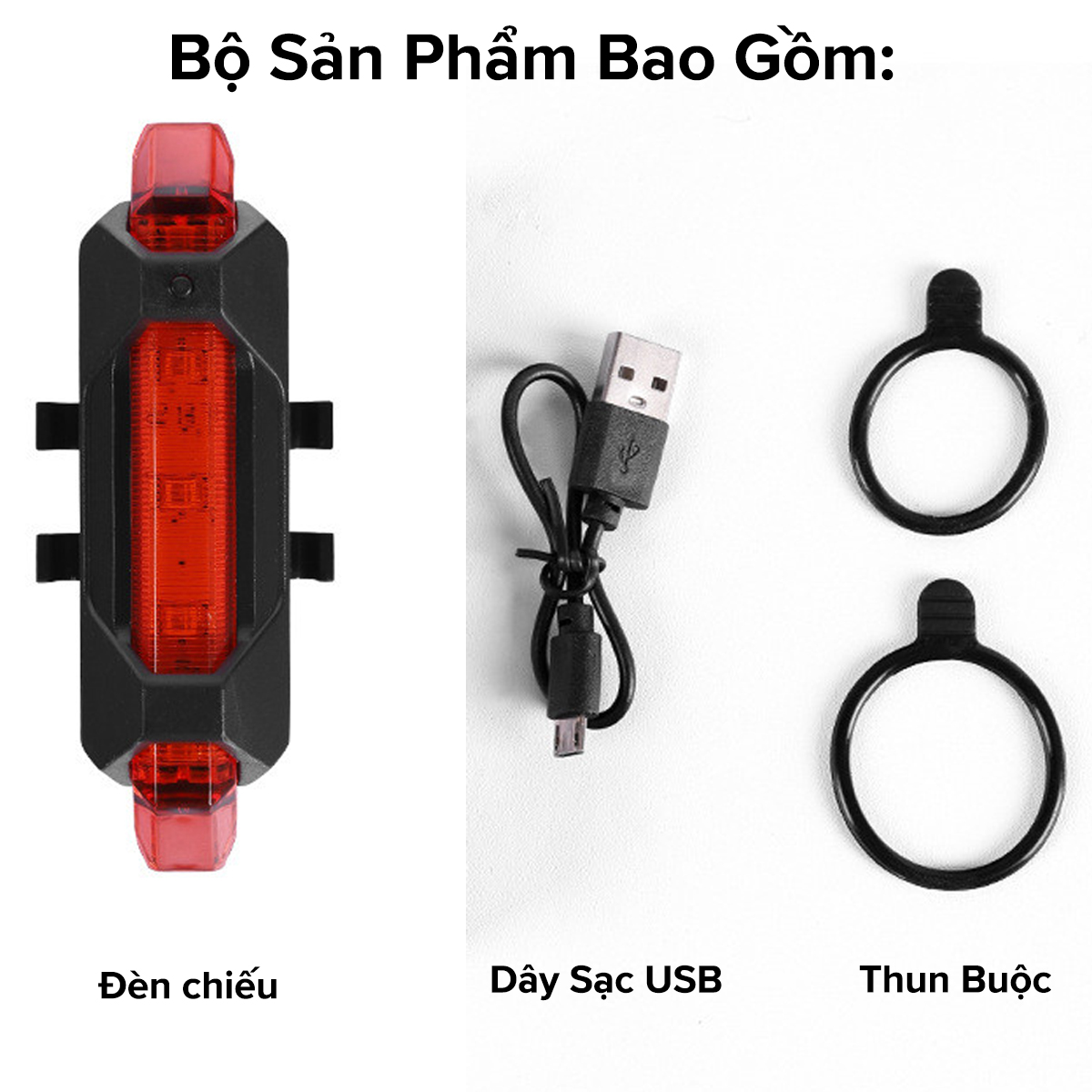 Mô tả Đèn Xe Đạp Hậu LED Có Pin Sạc USB Gắn Sau Xe Thể Thao Cảnh Báo An Toàn Nhấp Nháy Chính Hãng Amalife - 5