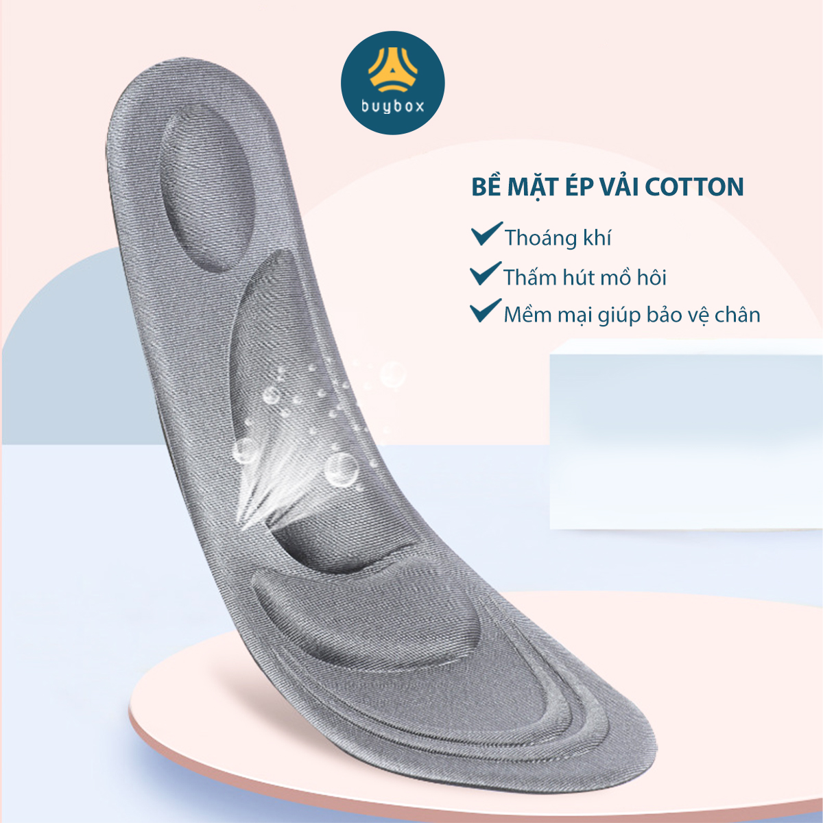 Mô tả Lót giày thể thao 4D có gờ chống sốc giảm mỏi gang bàn chân - buybox - BBPK36 - 9
