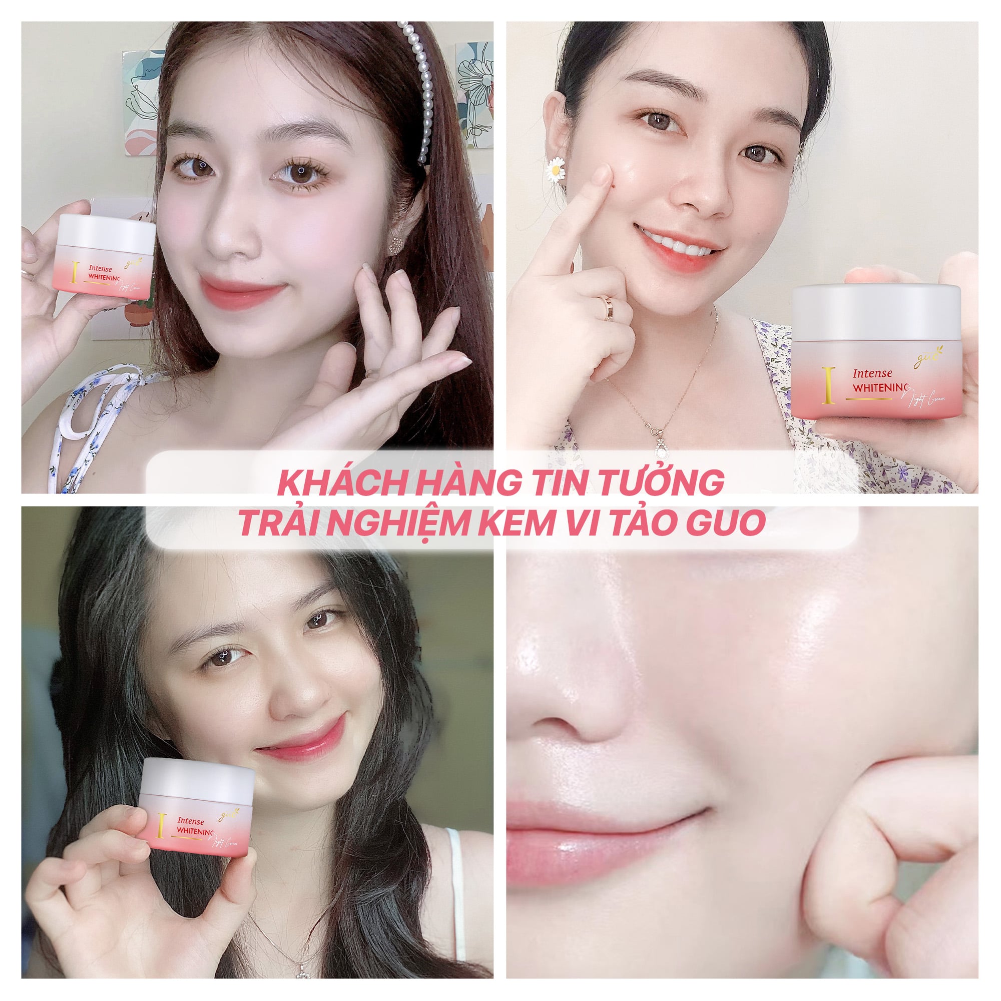 Mô tả Kem Dưỡng Trắng Da Mặt Cho Bà Bầu, dưỡng trắng an toàn, mờ thâm nám Vi Tảo Đỏ GUO 30g - 2