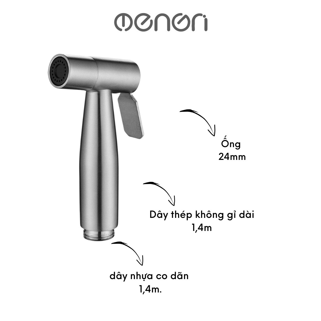 Mô tả Vòi Xịt Vệ Sinh Tăng Áp INOX 304 Có Kèm Dây 1m5 Dễ Dàng Tháo Lắp Và Thay Thế - OENON - 3