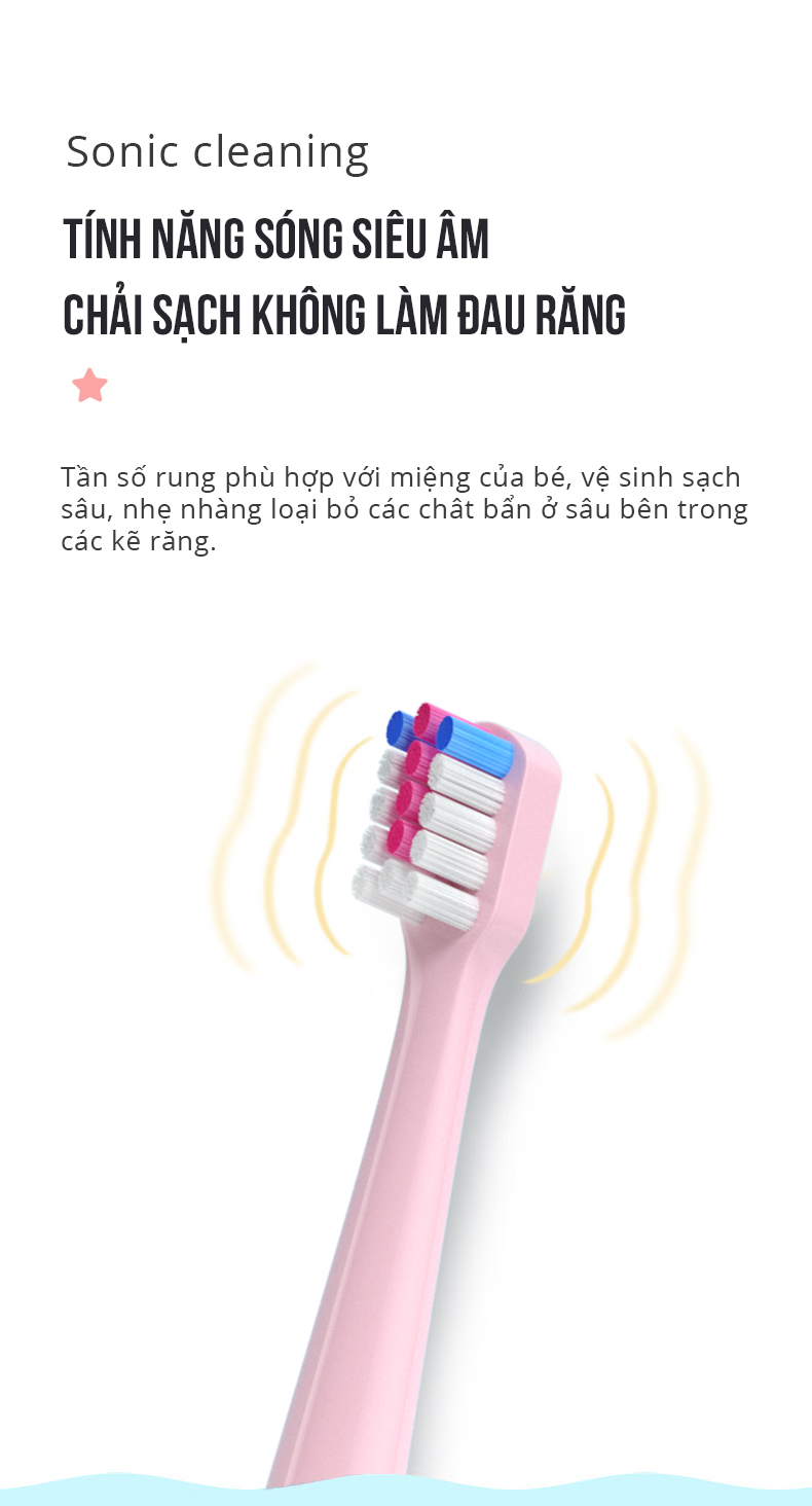 Mô tả Bàn Chải Sóng Âm Điện Dành Cho Trẻ Em Coclear CT6601 Thân Máy Kháng Nước - Hàng Chính Hãng - 6
