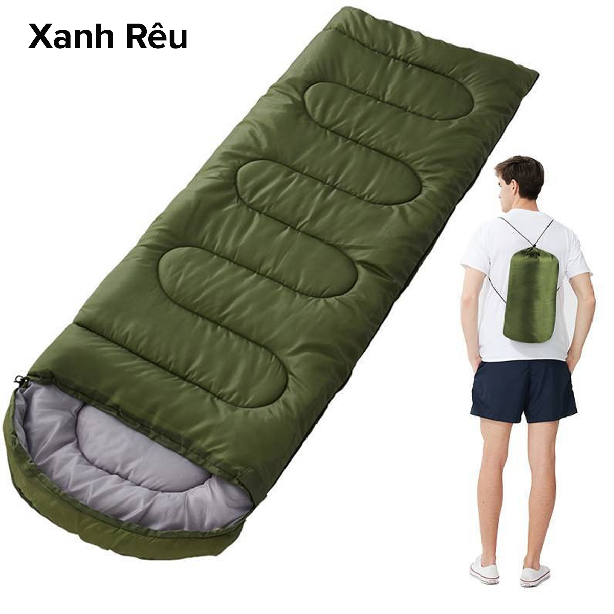 Mô tả Túi Ngủ Văn Phòng, Du Lịch, Dã Ngoại (Giặt Không Bị Vón Bông Bên Trong) - Chính Hãng Amalife - 1
