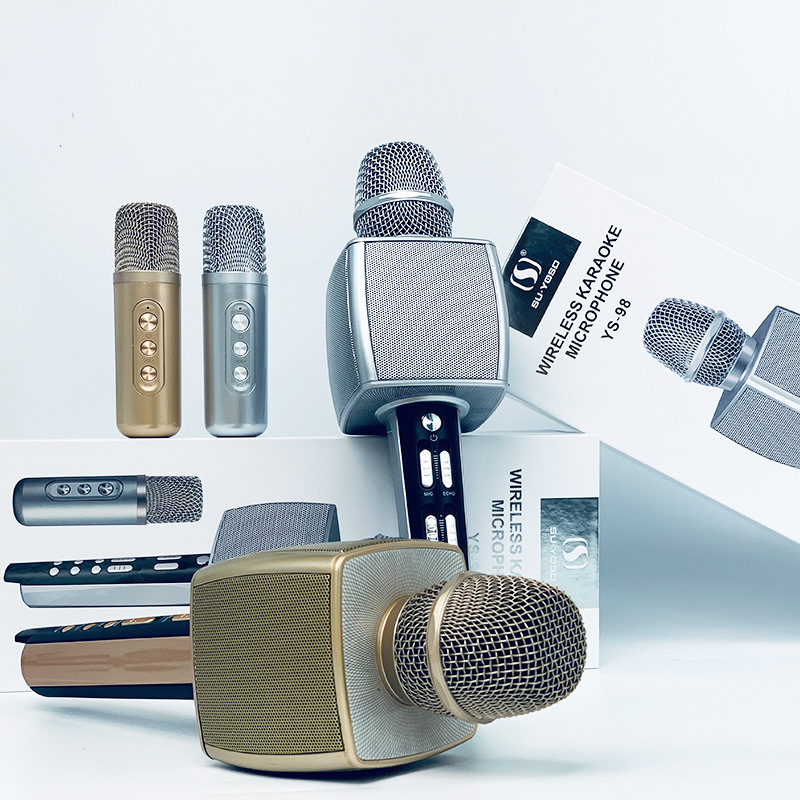 Micro Karaoke Bluetooth HOLOCOM YS98 Kèm Mic Hát Phụ Tích Hợp Loa 14W ...