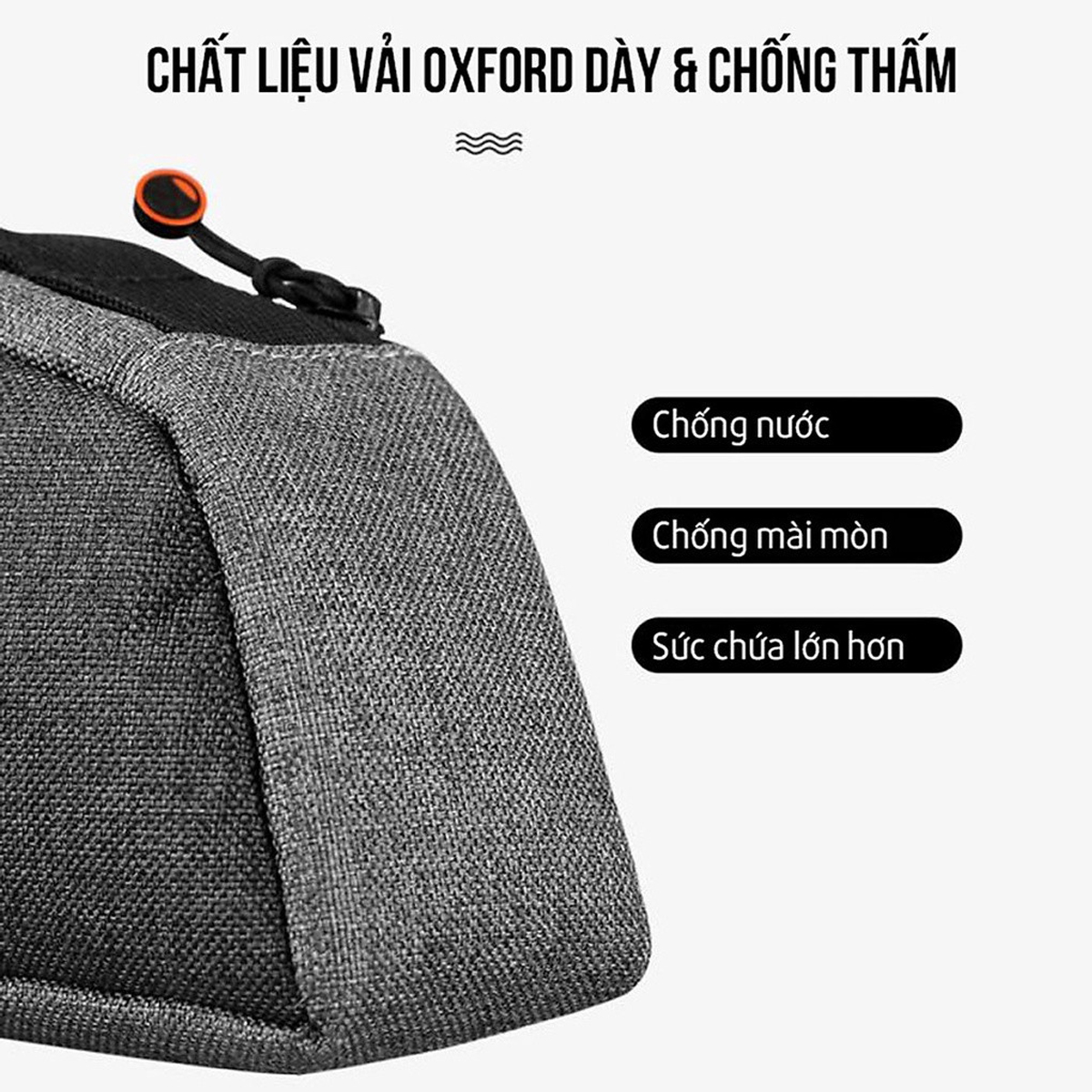 Mô tả Túi Treo Xe Đạp Thể Thao Địa Hình Chống Nước Size Lớn 26cm A02 Chính Hãng Amalife - 7