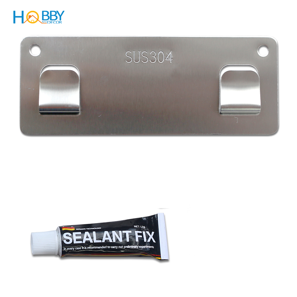 Mô tả Miếng dán Inox 304 cho các loại kệ rổ kèm keo HOBBY Home Decor PASS - 1