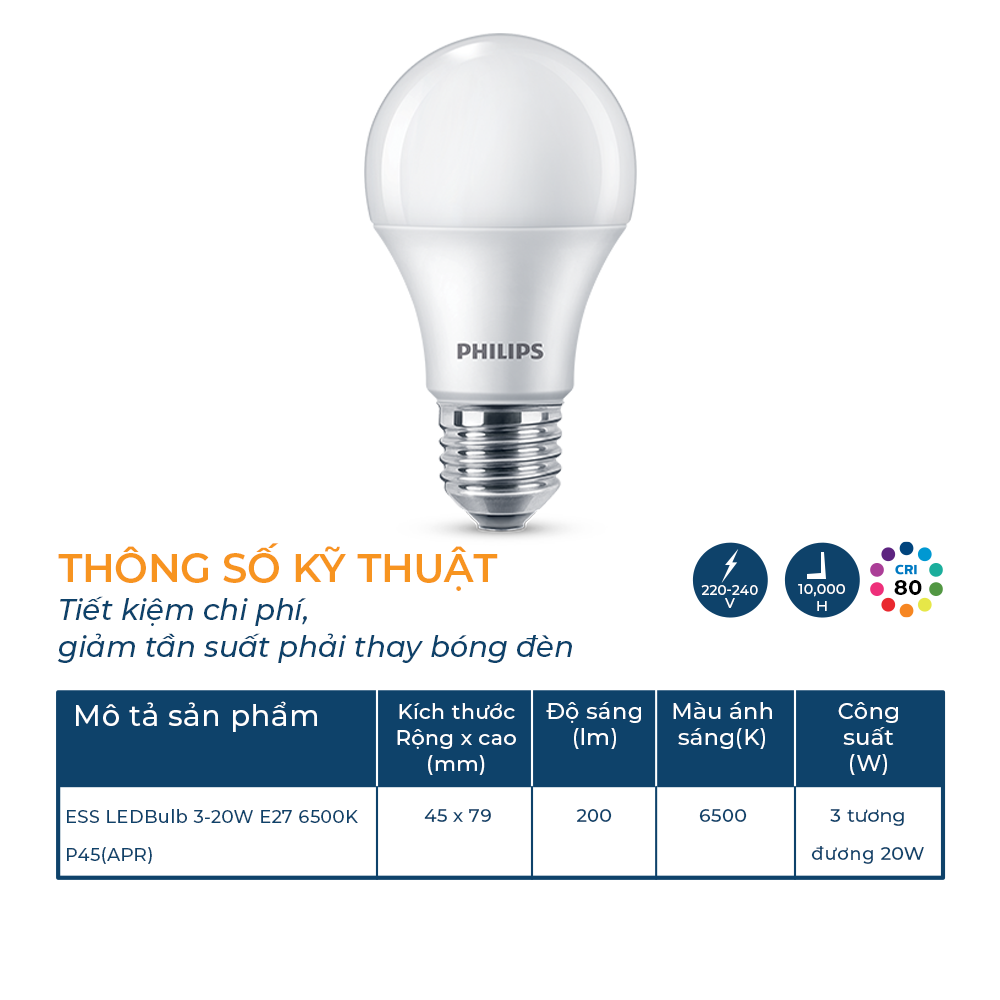 Mô tả Bóng đèn Philips essential LED Bulb (Nhiều loại bóng check chi tiết ở SKU sản phẩm) - 3