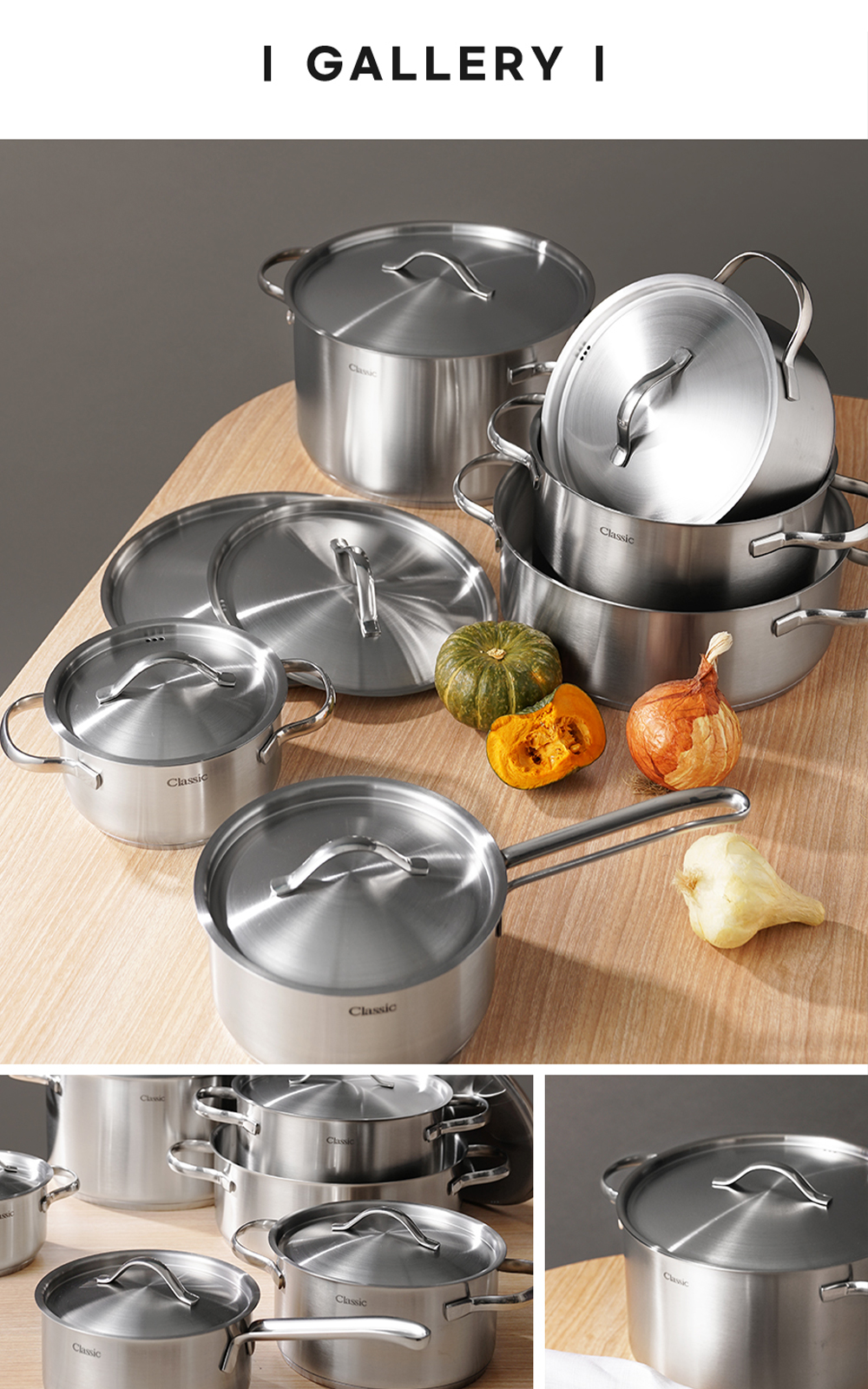 Nồi lẩu inox 3 lớp nguyên khối Edelkochen Classic Collection 24cm ...