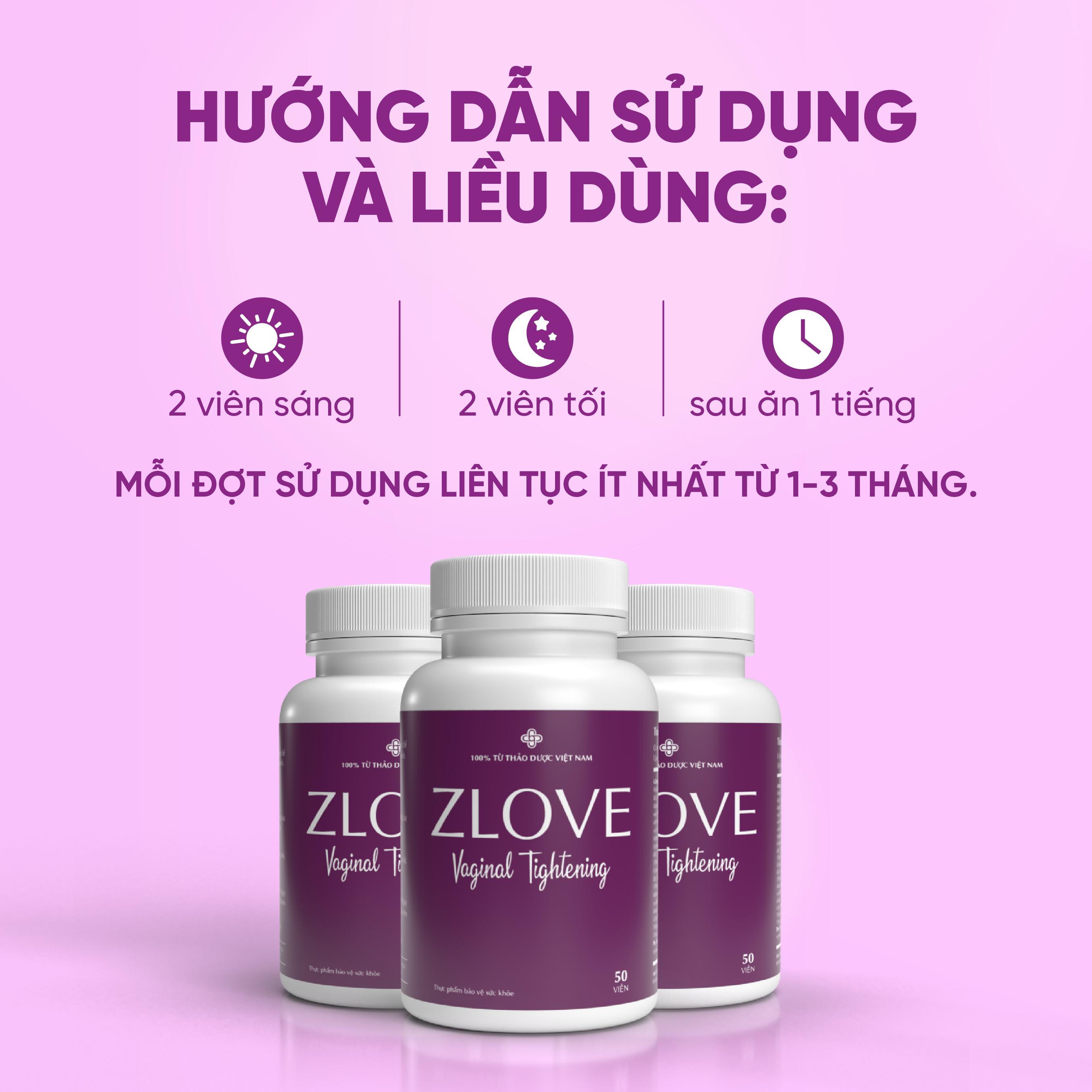Mô tả Viên uống Zlove cân bằng nội tiết tố nữ, se khít vùng kín, giảm khô hạn ( hộp 50 viên ) - 8