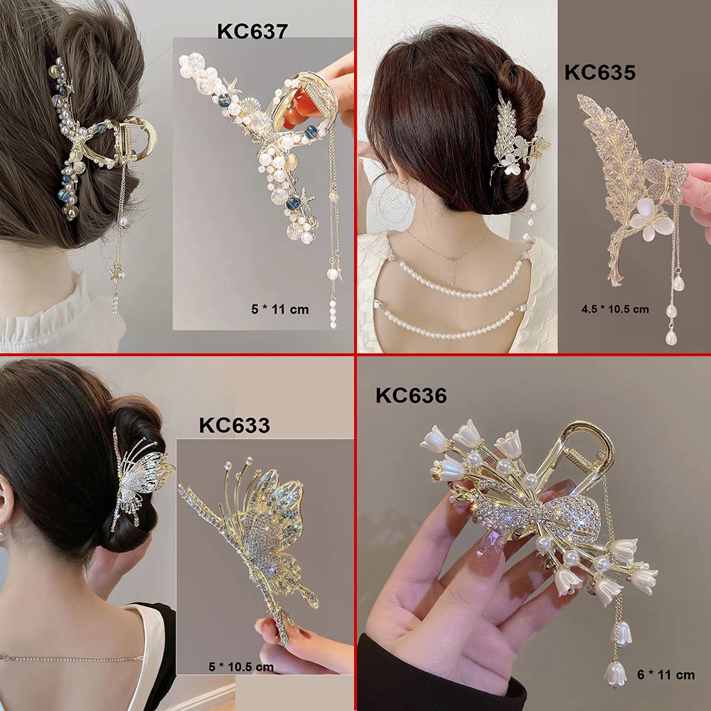 Mô tả GOTI - Phụ Kiện Tóc – Kẹp Tóc Kim Loại Hàn Quốc Cỡ Lớn Hottrend Kẹp Càng Cua Hoa Nơ Cho Nữ KC612 - 1