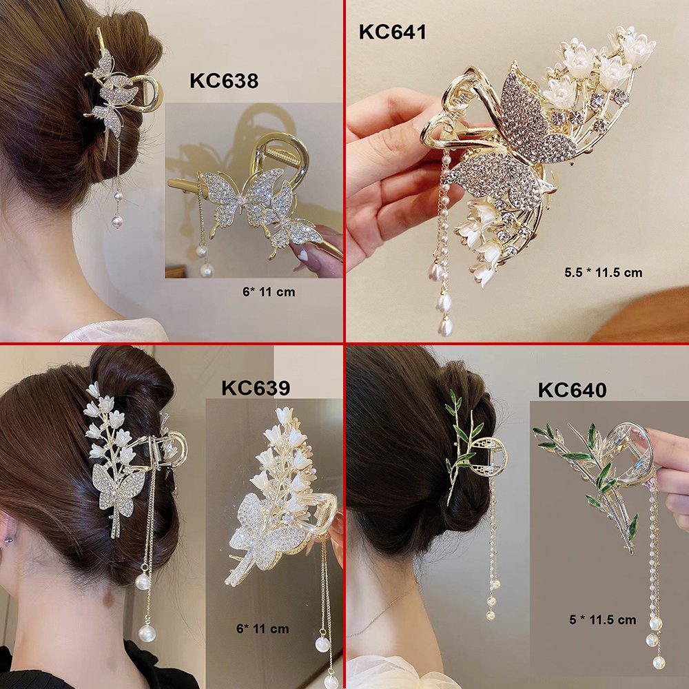 Mô tả GOTI - Phụ Kiện Tóc – Kẹp Tóc Kim Loại Hàn Quốc Cỡ Lớn Hottrend Kẹp Càng Cua Hoa Nơ Cho Nữ KC612 - 2