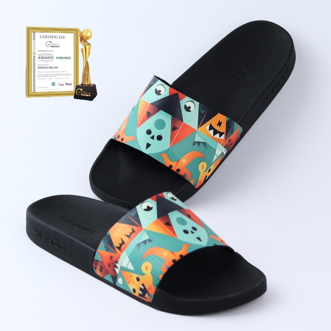 Mô tả Dép quai ngang slipper Kẹo hay bị ghẹo cao cấp nam, nữ HISHOO siêu nhẹ da Bò thời trang size 36-45 U113 - 7