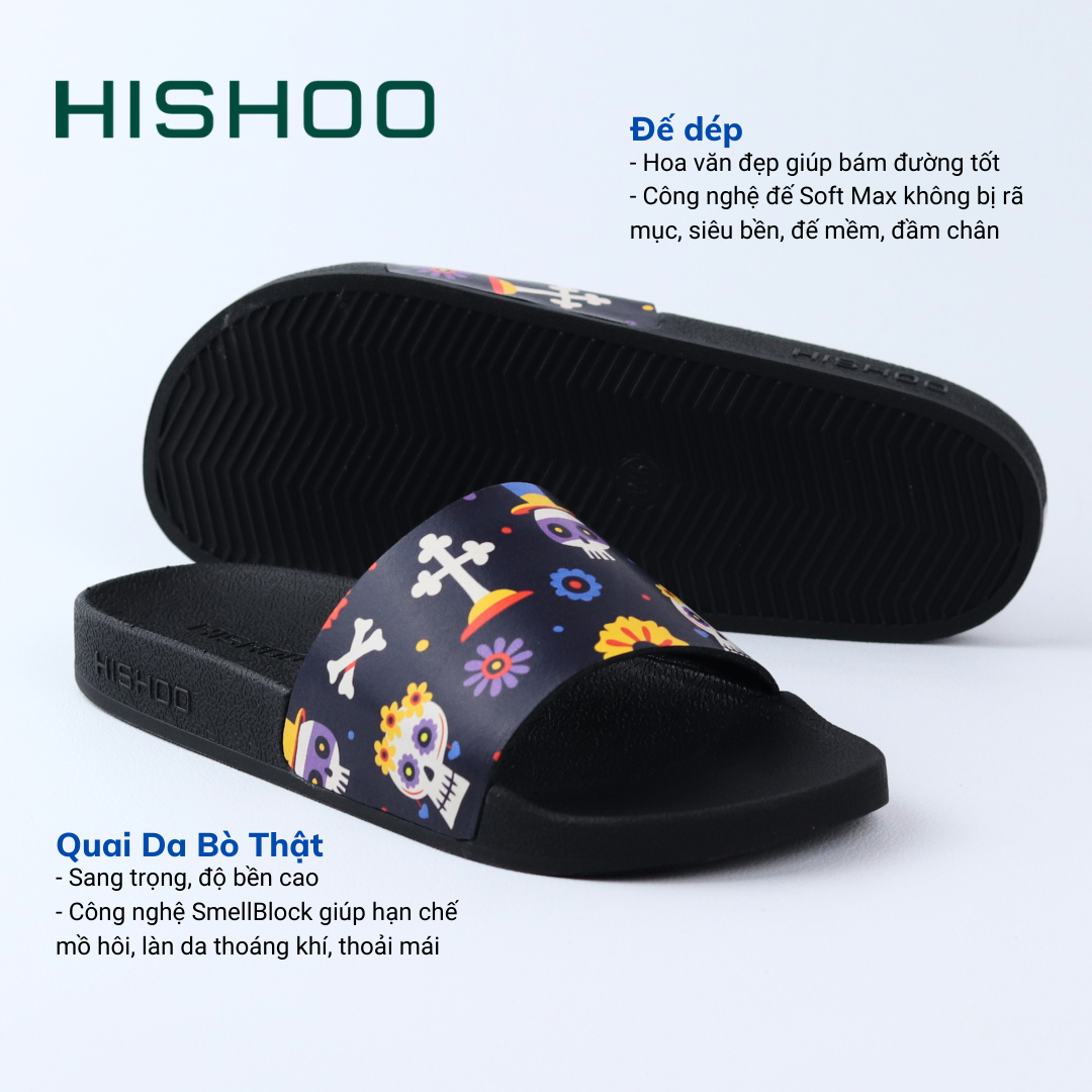 Mô tả Dép quai ngang slipper Lễ Các Đẳng Mexico cao cấp nam, nữ HISHOO siêu nhẹ da Bò thời trang size 36 - 45 U113 - 5