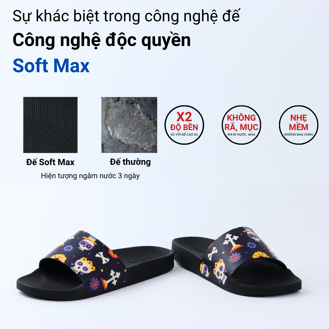 Mô tả Dép quai ngang slipper Lễ Các Đẳng Mexico cao cấp nam, nữ HISHOO siêu nhẹ da Bò thời trang size 36 - 45 U113 - 8